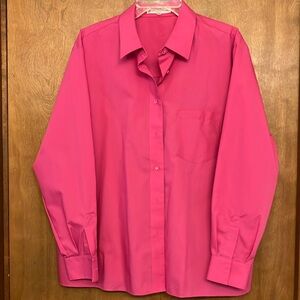 Perfection: Foxcroft Pink 18W Blouse - Effortless Style with Wrinkle-Free Cotton